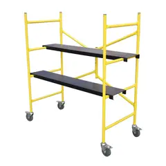 undefined - Andamio de acero con ruedas de 1.28 m para uso exterior o interior hasta 136 kg