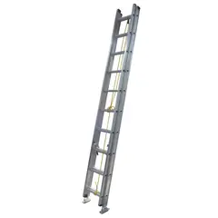 Ubermann - Escalera telescópica de Aluminio 20 peldaños 5.26 m hasta 136 kg