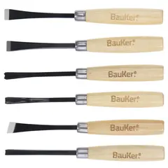 undefined - Juego de 6 pzas de Gubias de Madera de Lujo Bauker