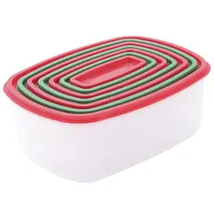 Dear Santa - Juego de 7 Contenedores Navideños para alimentos Multicolor
