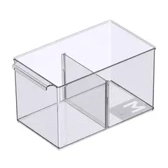 Just Home Collection - Organizador transparente 15.2 x 26.8 x 15.1 cm