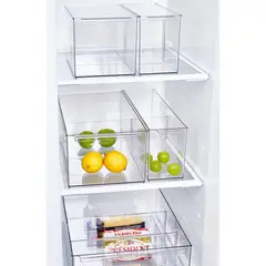 Just Home Collection - Caja organizanizadora transparente 20.3 x 26.8 x 15.1 cm