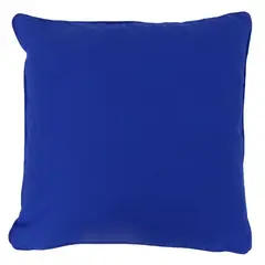 Just Home Collection - Cojín decorativo Clásico liso de 45 x 45 cm Azul