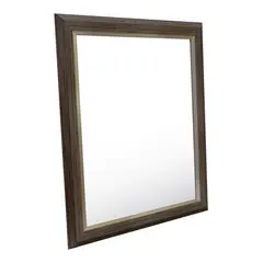 Live Deco - Espejo Decorativo Rectangular M208 de 52 x 59 cm Café/ Plata