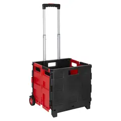 AG Box - Carro de compras plegable rojo