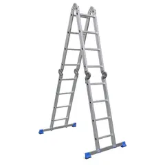 undefined - Escalera articulada de Aluminio 16 peldaños 4.67 m hasta 150 kg