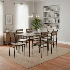 Just Home Collection - Comedor 6 Sillas Clásico 140x80x75 cm