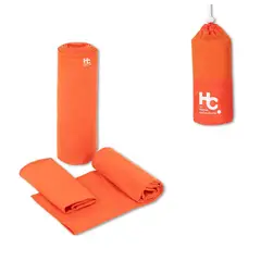 Just Home Collection - Set de 3 Toallas Gym Naranja