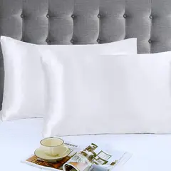 Just Home Collection - Set de 2 Fundas para Almohada de 50 x 70 cm Blanco