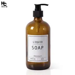 Just Home Collection - Dispensador de jabón líquido Vintage Ámbar