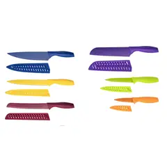 Just Home Collection - Juego de 6 cuchillos de colores