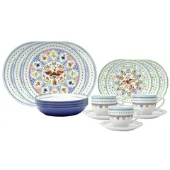 Just Home Collection - Juego de vajilla 20 piezas Bali