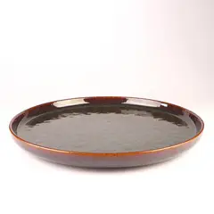Just Home Collection - Plato redondo Glaze Brown 28 cm