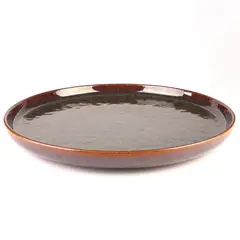 Just Home Collection - Plato redondo glaze brown 33 cm