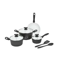 Just Home Collection - Bateria de cocina 7 piezas +2 utensilios