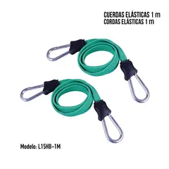 Autostyle - Set de 2 Cuerdas Elásticas 1 m Verde