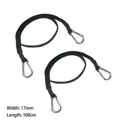 Autostyle - Set de 2 Cuerdas Elásticas 1 m Negro