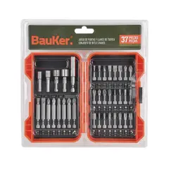 undefined - Set de Puntas y Llaves de Tuerca 37 pzas, Bauker