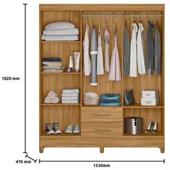 Casa Bonita - Clóset Lima 6 puertas 2 cajones