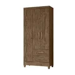 Casa Bonita - Closet Lima Nogal 3 puertas 2 cajones