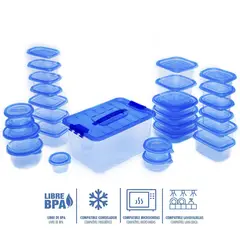 Just Home Collection - Set contenedores de plástico con tapa 54 pz