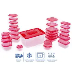 Just Home Collection - Set contenedores de plástico con tapa 54 pz