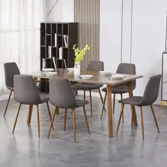 Just Home Collection - Comedor Rectangular Mira 6 Sillas 60 x 100 cm
