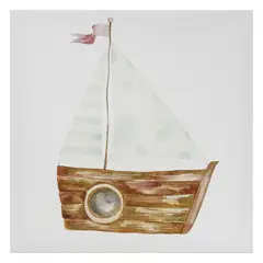 Just Home Collection - Canvas infantil barquito 30x30