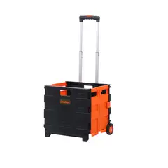 Bauker - Carro de Compras con Caja Plegable, 25 kg