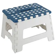 Just Home Collection - Banco de Piso Plegable Azul