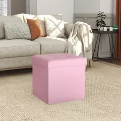 Just Home Collection - Pouf Plegable Rosa