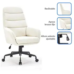 Just Home Collection - Sillón PC Pascale Blanco
