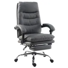 Just Home Collection - Sillón Rocky con Reposapie Gris