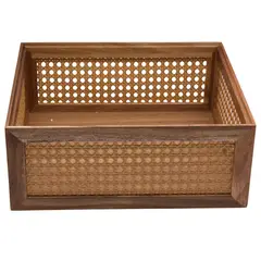 Just Home Collection - Caja Tejita Acacia 32 x 28 x 13 cm