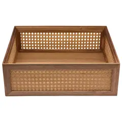 Just Home Collection - Caja Tejita Acacia 39 x 32 x 13 cm