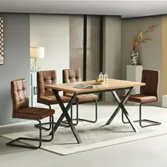 Just Home Collection - Set Comedor con 4 Sillas Jaipur Rectangular