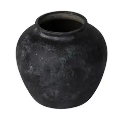 Just Home Collection - Jarrón Terra Negro 23 x 21 cm