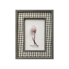 Just Home Collection - Marco foto madera con textura gris 10x15