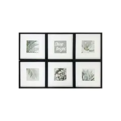 Just Home Collection - Set 6 marcos de foto negro 20x20