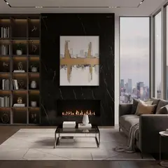 Holztek - Muro de Mármol SPC Nero 120 x 240 Brillante 2.88 m2