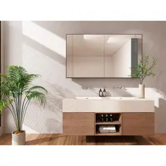 Holztek - Muro de mármol SPC para interior Petra 120 x 240 cm Brillante 2.88 m2