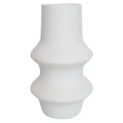 Just Home Collection - Florero Ceramica White 22,6Cm
