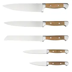 Just Home Collection - Jgo de cuchillo 5pzs+base mad