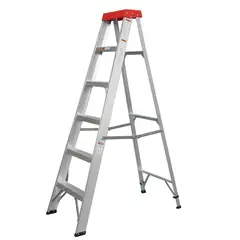 undefined - Escalera de tijera de aluminio 5 peldaños 1.87 m 1.74 m hasta 90 kg