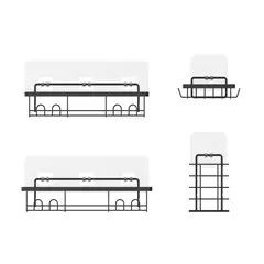 Just Home Collection - Set 4 organizadores de baño