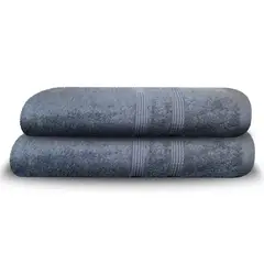 Just Home Collection - Set 2 toallas para cuerpo 70x140 Gris