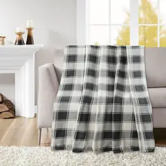 Just Home Collection - Manta coral print 125x150 grafito