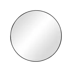 Just Home Collection - Espejo redondo 120 cm negro