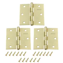 Fixser - Bisagra para Puerta 3.5" x 3.5", 3 Unidades