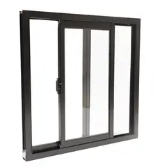 Holztex - Ventana de aluminio de 60 x 60 cm Café chocolate
